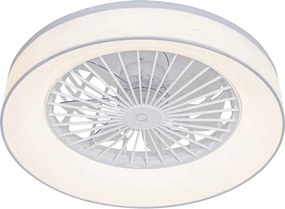 Ventilatore da soffitto bianco con effetto stella 47cm incl. LED dimmerabile con telecomando - Emily