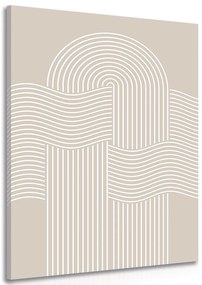 Quadro su tela – Arcobaleno sabbia alla moda Mid-Century