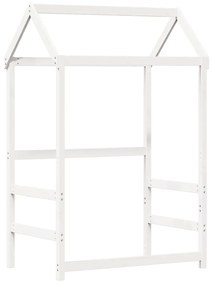 Giroletto con tetto bianco 75x190 cm legno massello di pino