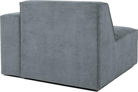 Divano componibile grigio (con penisola a destra) con rivestimento in velluto a coste Sting – Scandic