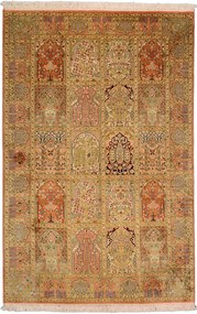 Cashmere Silk Tappeto 120x190 Beige (Indian) Annodato A Mano