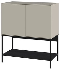 Mobile nero e crema 80x90x40 cm Amira - Marckeric