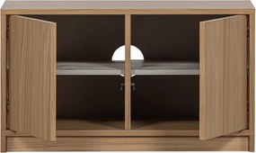 Parete attrezzata con mobile TV in rovere naturale 304x243 cm Modulair - vtwonen