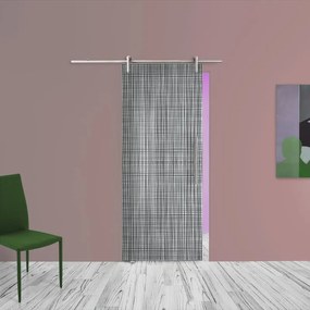 Porta scorrevole Canapa in alluminio multicolore, L 88 x H 215 cm, con binario Ermes Sinistra