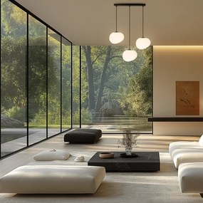 Lampadario a sospensione con filo STONES 3xE27/40W/230V