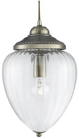 Searchlight 1091AB - Lampadario a sospensione con filo PINEAPPLE 1xE27/60W/230V ottone