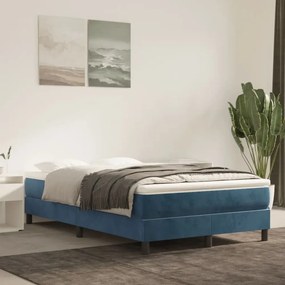 Giroletto Senza Materasso Blu Scuro 120x200 Cm İn Velluto /