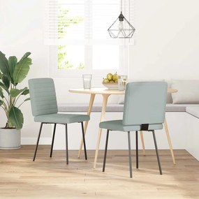 Sedie Da Pranzo 2 Pz Grigio Chiaro İn Velluto /