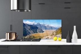 Rivestimento parete cucina Montagne, paesaggio della valle 120x60 cm
