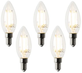 Set di 5 Lampada LED dimmerabile Smart E14 B35 4,5W 470 lm 2700K