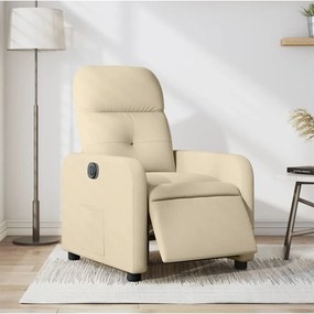 Poltrona Elettrica Reclinabile Crema İn Tessuto /