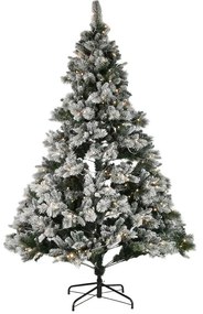 Albero di Natale Home ESPRIT Verde PVC Metallo Nevoso 155 x 155 x 240 cm