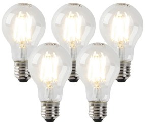 Set di 5 lampadine LED E27 dimmerabili chiare 7W 806 lm 2700K