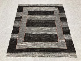 Loribaft Tappeto 150x170 Grigio (Iran) Annodato A Mano