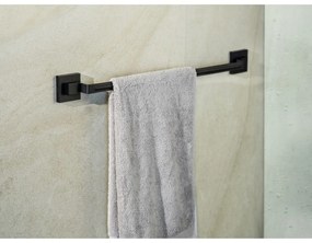 Porta asciugamani autoportante in acciaio inox nero Quadro - Wenko