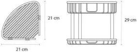 New Line H1 Porta Oggetti Doccia Angolare Doppio In Acciaio Inox Cromato