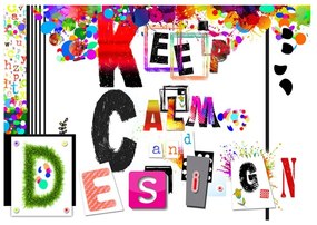 Fotomurale Keep Calm and Design