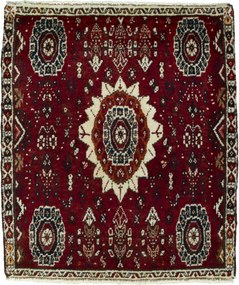 Shiraz Tappeto persiano 70 x 60 Rosso (Iran) Annodato A Mano