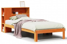 Letto libreria senza materasso marrone cera 75x190 cm in pino