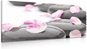 Quadro su tela – Pietre wellness con petali