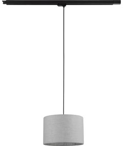 Lampadario a sospensione con filo Sistema ferroviario trifase TRACER 1xE27/15W/230V diametro 30 cm nero/grigio