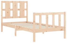 Giroletto con testiera 100x200 cm in legno massello