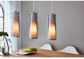 EGLO 90305 - Lampadario sospeso PINTO NERO 3xE27/60W vetro fumé