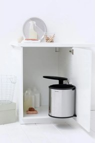 Cestino per la spazzatura in acciaio in argento lucido incorporabile 15 l – Brabantia