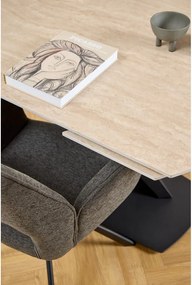 Sedia da pranzo grigio scuro con braccioli Graham – Actona