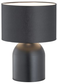 Lampada Da Tavolo Nordica Enlil 1 Luce In Acciaio Nero