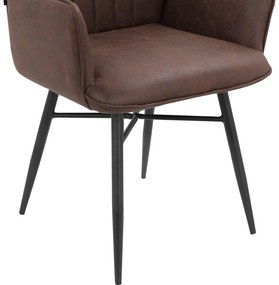 Set di sedie da pranzo marrone in imbottito 2 pz Anzo – Støraa