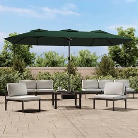 Ombrellone A Doppia Testa Con Led Verde 449x245 Cm /