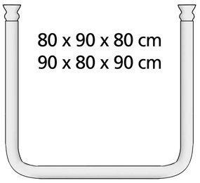 Asta angolare universale in argento per tenda da doccia Argento, ø 2 cm - Wenko