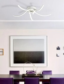 Plafoniera LED moderno Roxie, bianco, luce naturale dimmerabile NOVECENTO