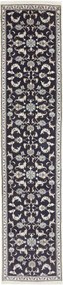 Nain Tappeto 380 x 80 Blu (Iran) Annodato A Mano