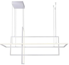 Lampadario LED moderno Irina bianco, luce con 3 temperature di colore 5000 lumen