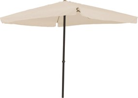 Ombrellone Quadrato da Giardino 3x3 m Palo Ø48 mm Struttura in Acciaio Esterno Écru...