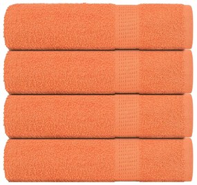 Asciugamani Bagno 4 Pz Arancioni 100x150cm 360g/m² 100% Cotone /