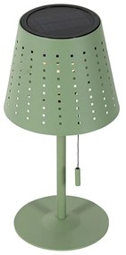 Lampada da tavolo da esterno verde incl. LED dimmerabile a 3 livelli ricaricabile e solare - Ferre