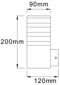 Lampada da parete esterna TEKSAS 1xE27/12W/230V IP44 antracite