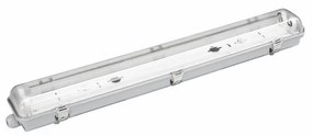 Plafoniera IP66 per 2 tubi LED 60cm - (Unilaterale) - Serie Professional Plafoniera  per 2 tubi LED da 60cm