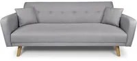 Divano letto clic clac in tessuto, divano 3 posti mod. Henry - Colore: Grigio - DL-HE01FBC