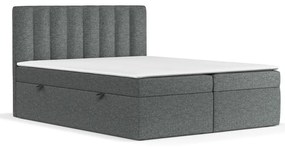 Letto boxspring grigio scuro con contenitore 180x200 cm Novento - Maison de Rêve