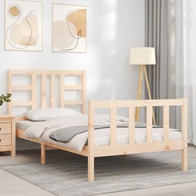Giroletto con testiera 100x200 cm in legno massello