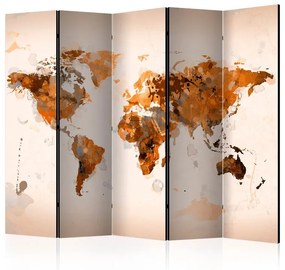 Paravento World in brown shades II [Room Dividers]
