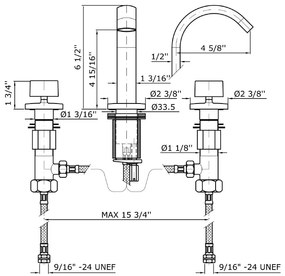 Rubinetteria Gruppo Bidet 3 fori Cromato Zucchetti Isyfresh ZD4653