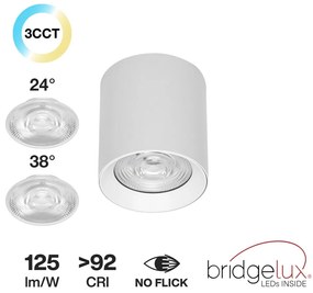 Applique da soffitto 20W Bianca CCT Bianco Variabile Angolo 24°/38° Bridgelux LED Colore Bianco Variabile CCT
