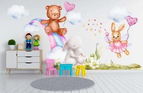 Adesivo murale per bambini paesaggio incantato 100 x 200 cm