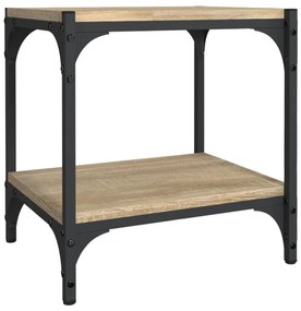Mobile tv rovere sonoma 40x33x41 cm legno multistrato e acciaio