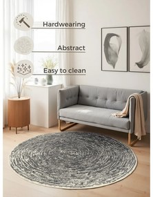 Tappeto rotondo grigio/color crema ø 120 cm Gloria Cavallo – Hanse Home